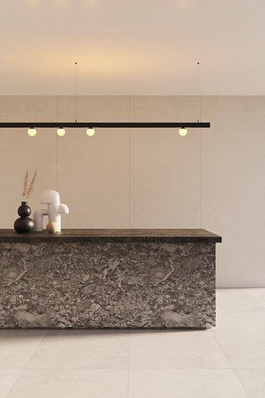 kitchen with track lighting