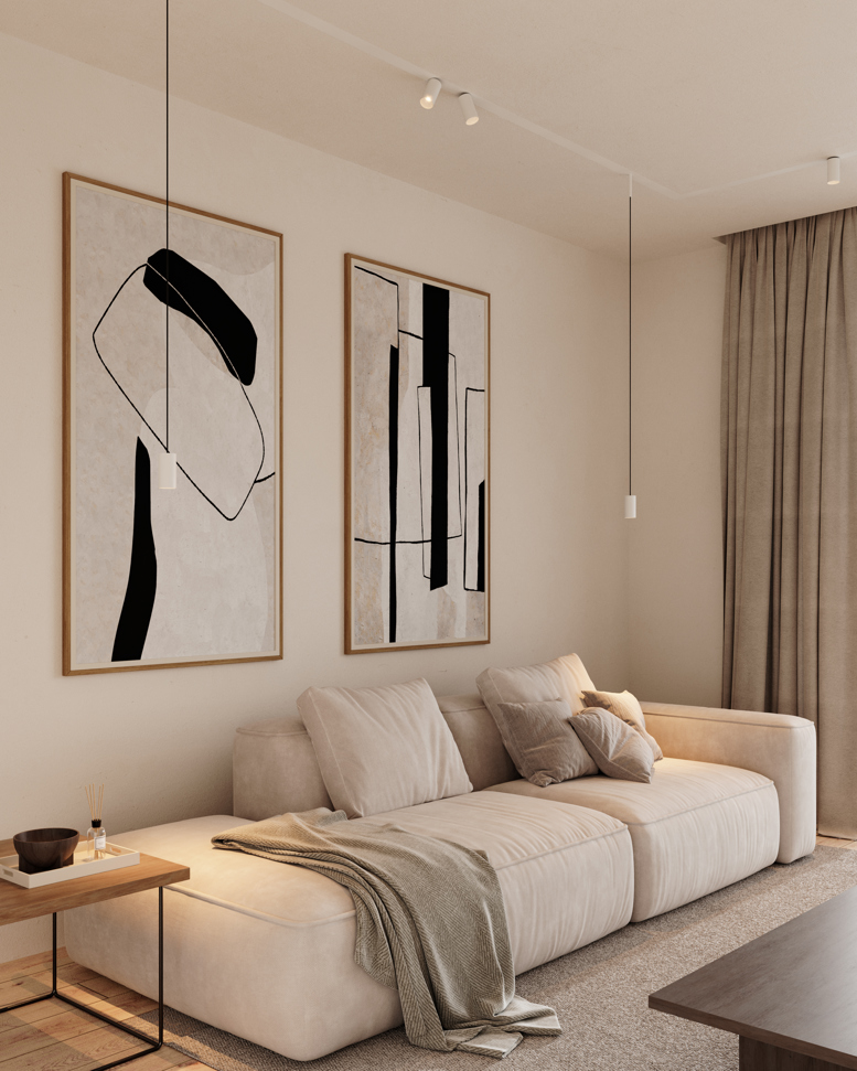 SLD50 recessed linear lighting living room white structure