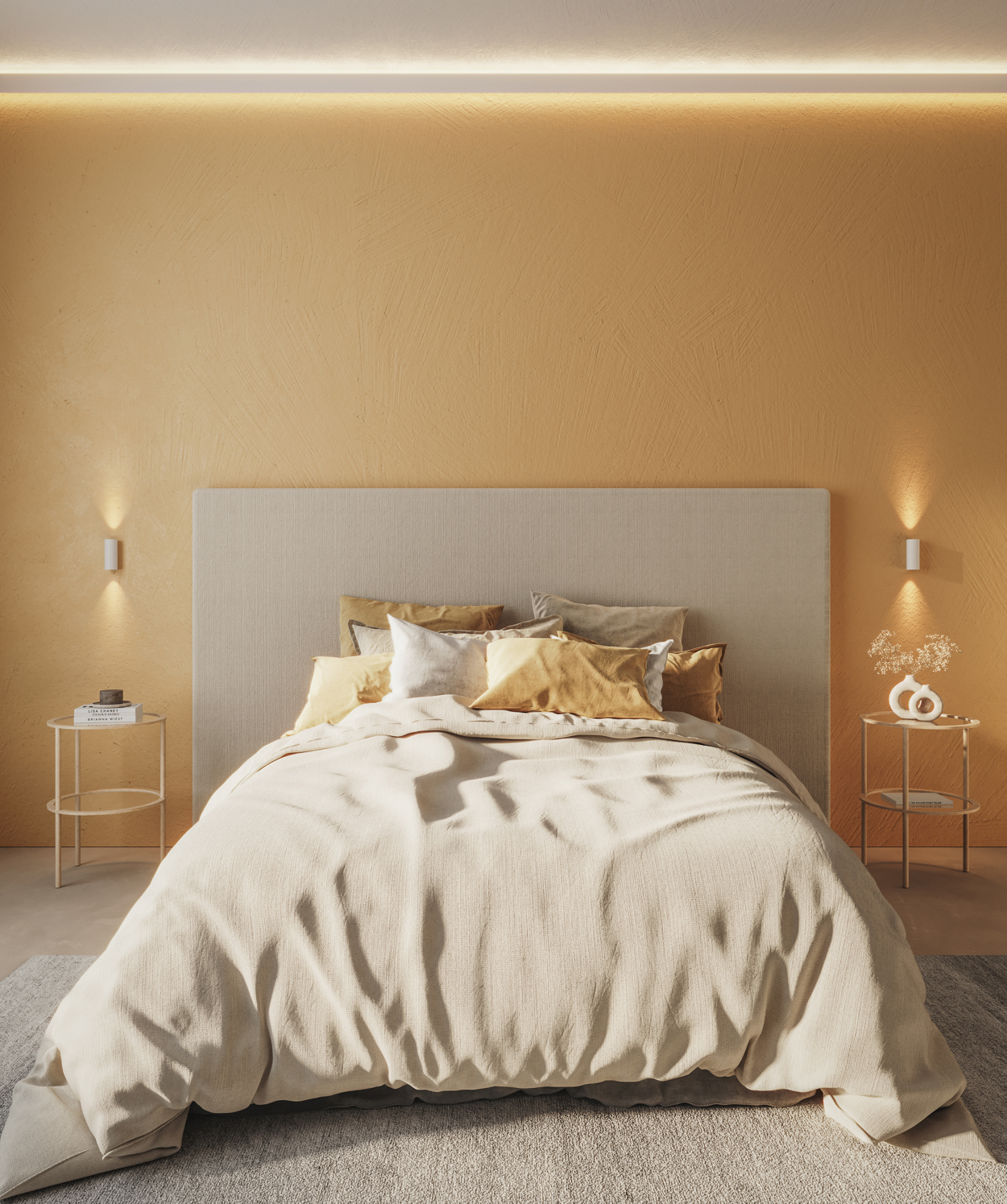 Nude wall up down lighting white structure