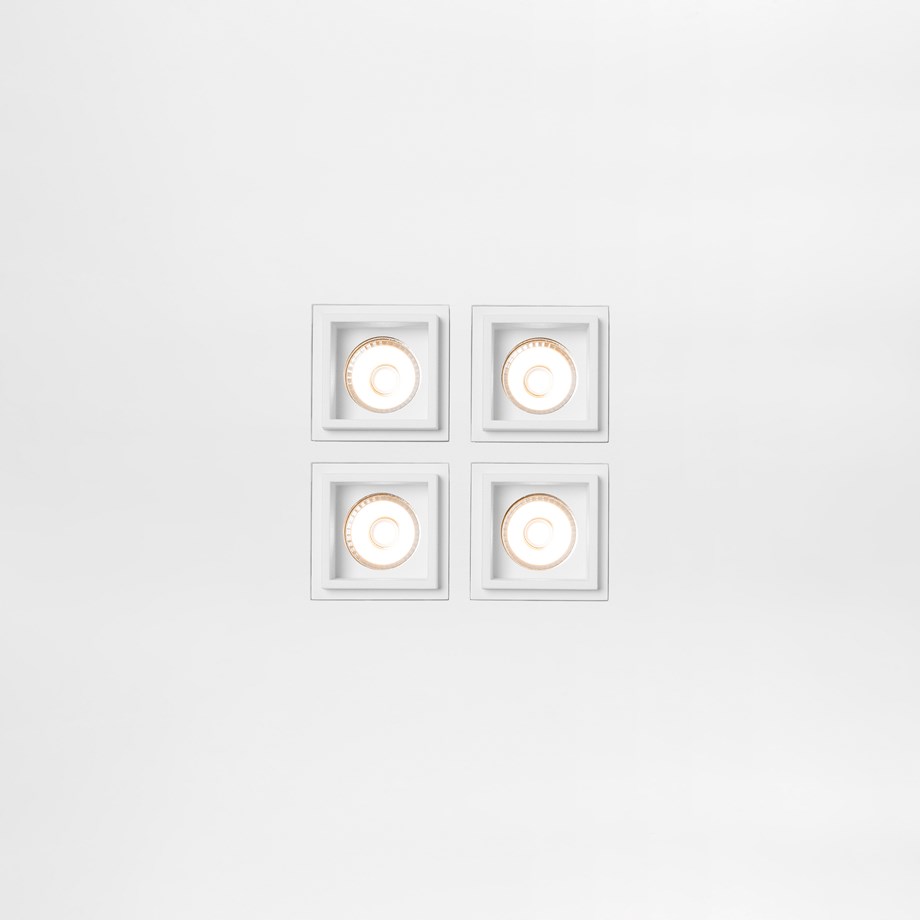 Qbini white square recessed ceiling lighting