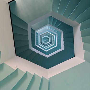 geometrically shaped stairway