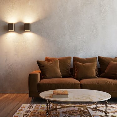 Duell wall lighting in a timeless living room