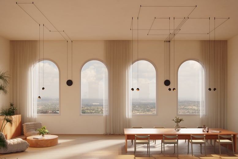 Pendants in office meeting room