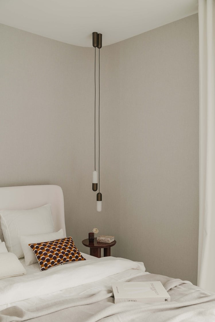 Pendant lighting in bedroom