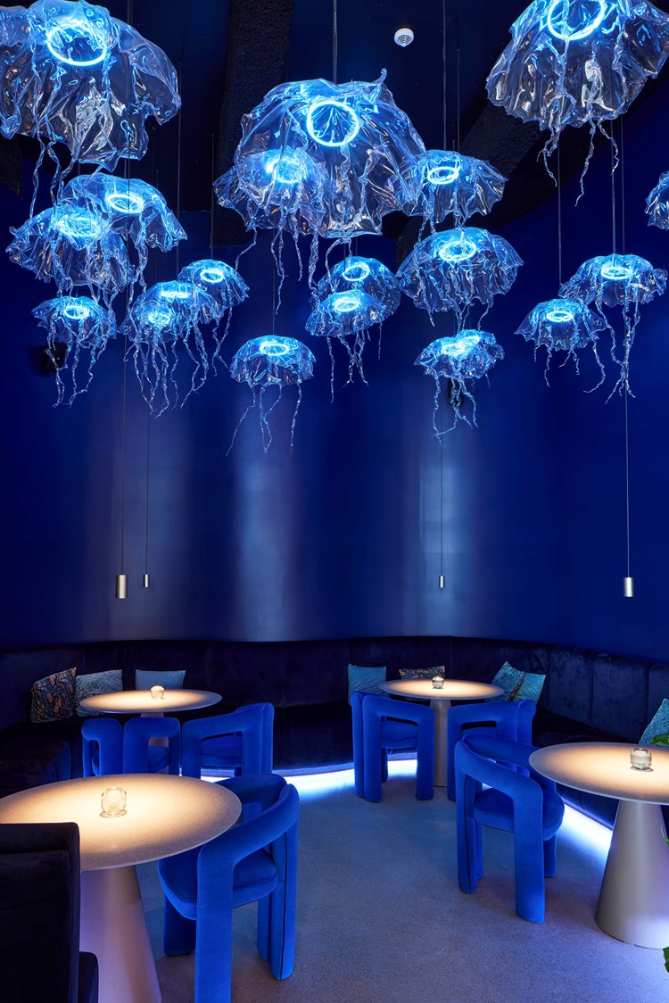 Modern fish restaurant in Antwerp