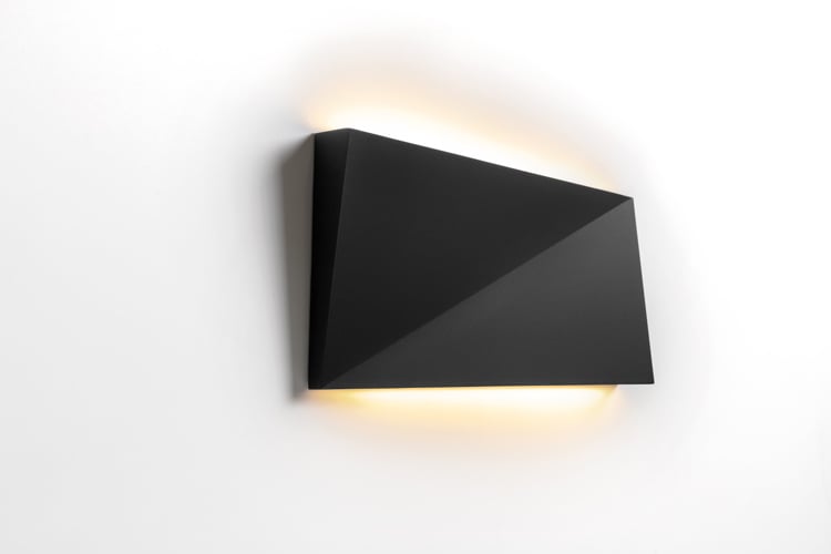 Black rectangle wall lighting