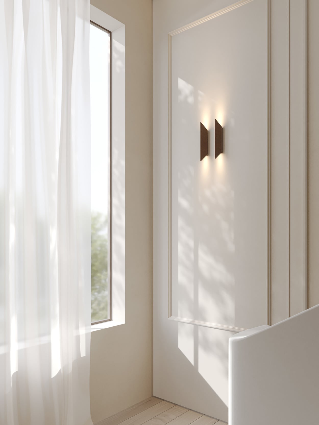 chival wall luminaire bronze brushed anodised