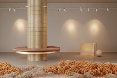 Inspirational setting for track lighting