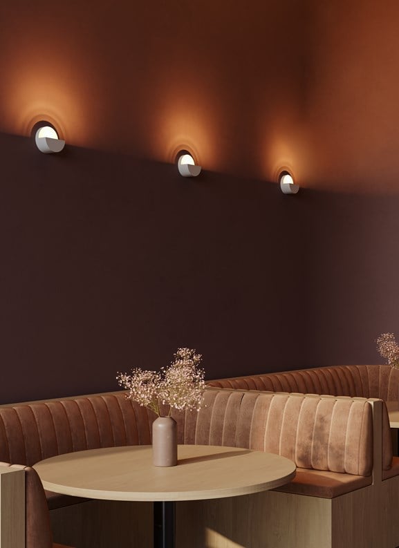Wall lighting in hospitality setting