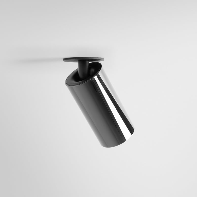 Minude Semi-Recessed Adjustable Black Chrome