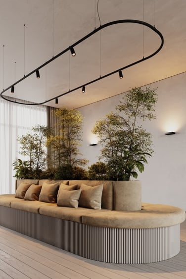 Inspirational setting for track lighting