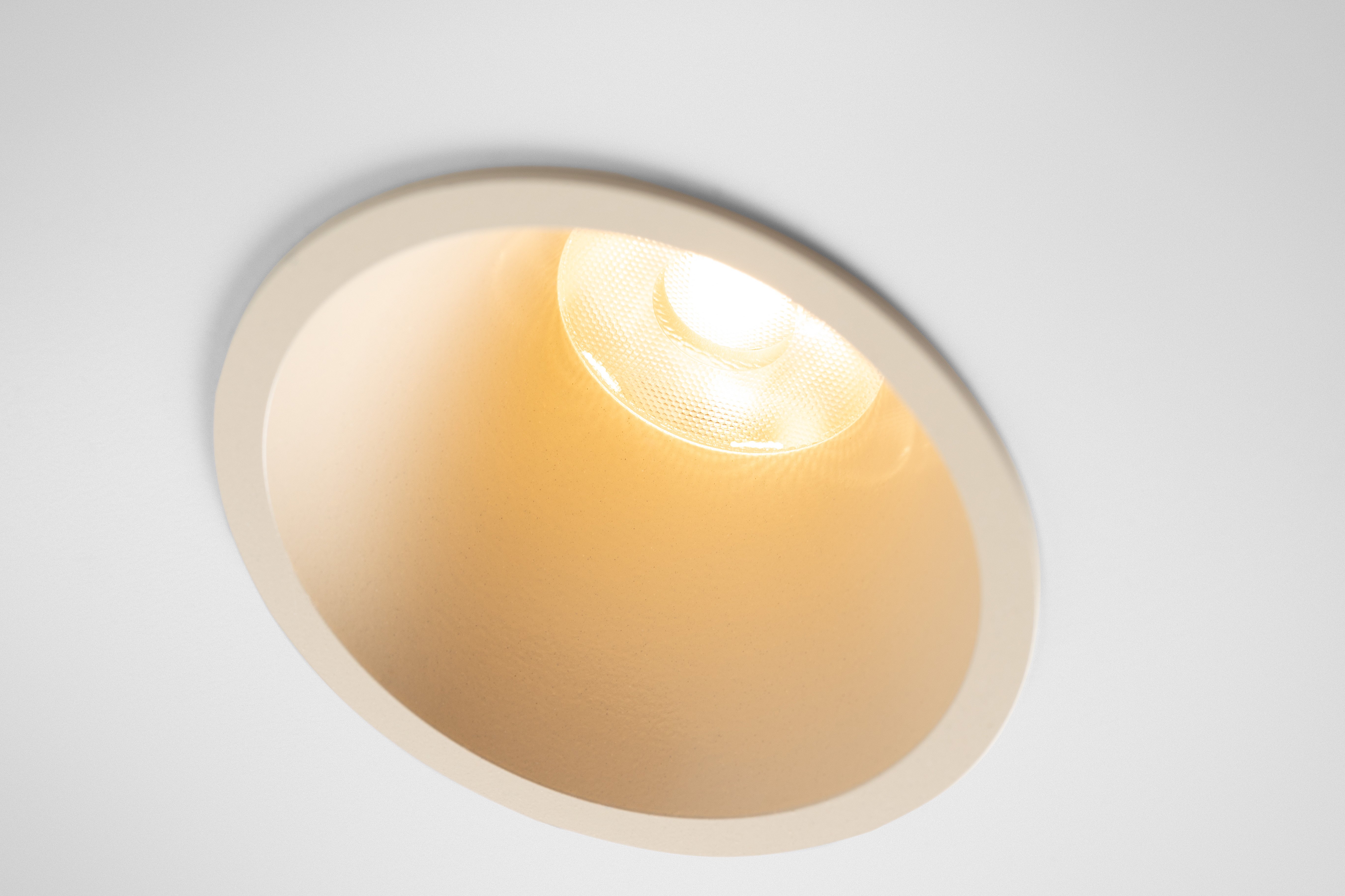 Modest recessed ceiling lighting