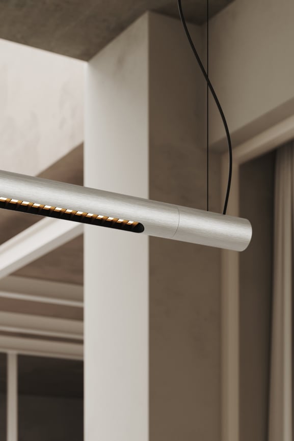 Modern linear lighting in workspaces