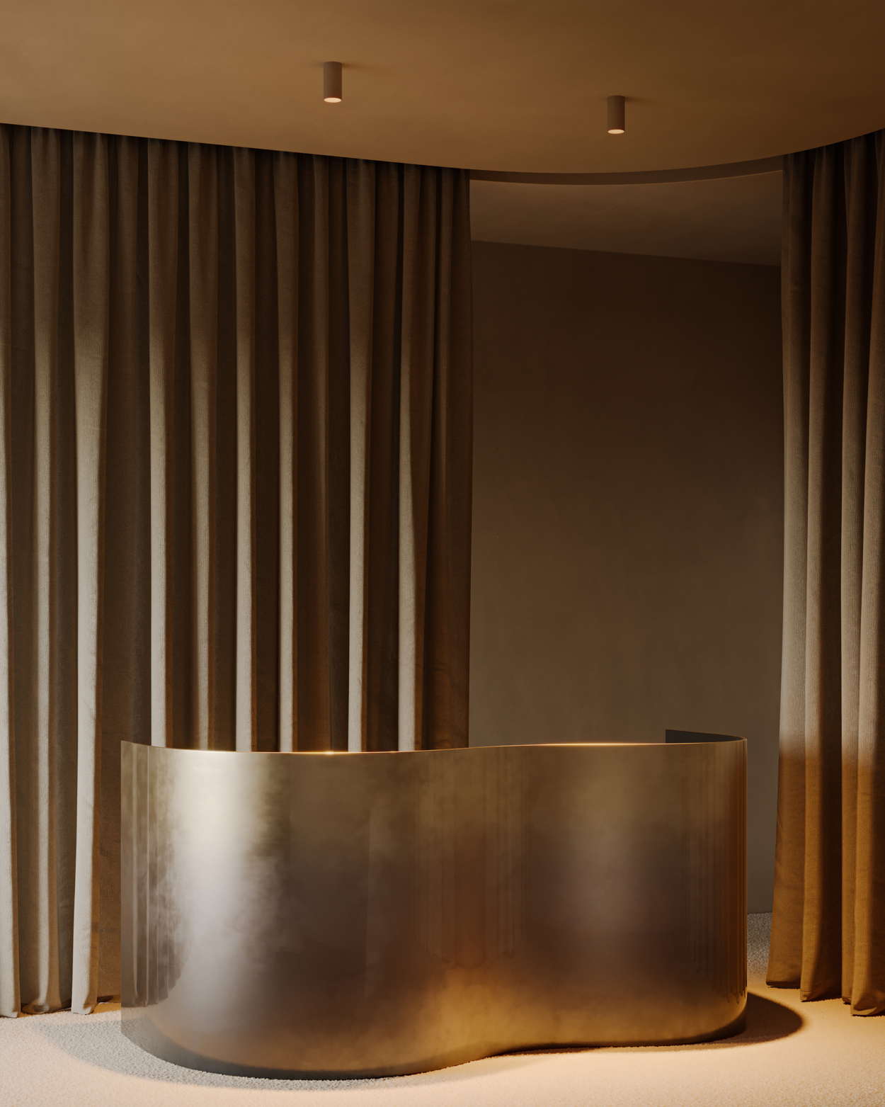 Tetrix Tube Surface in a custom colour in a hospitality setting