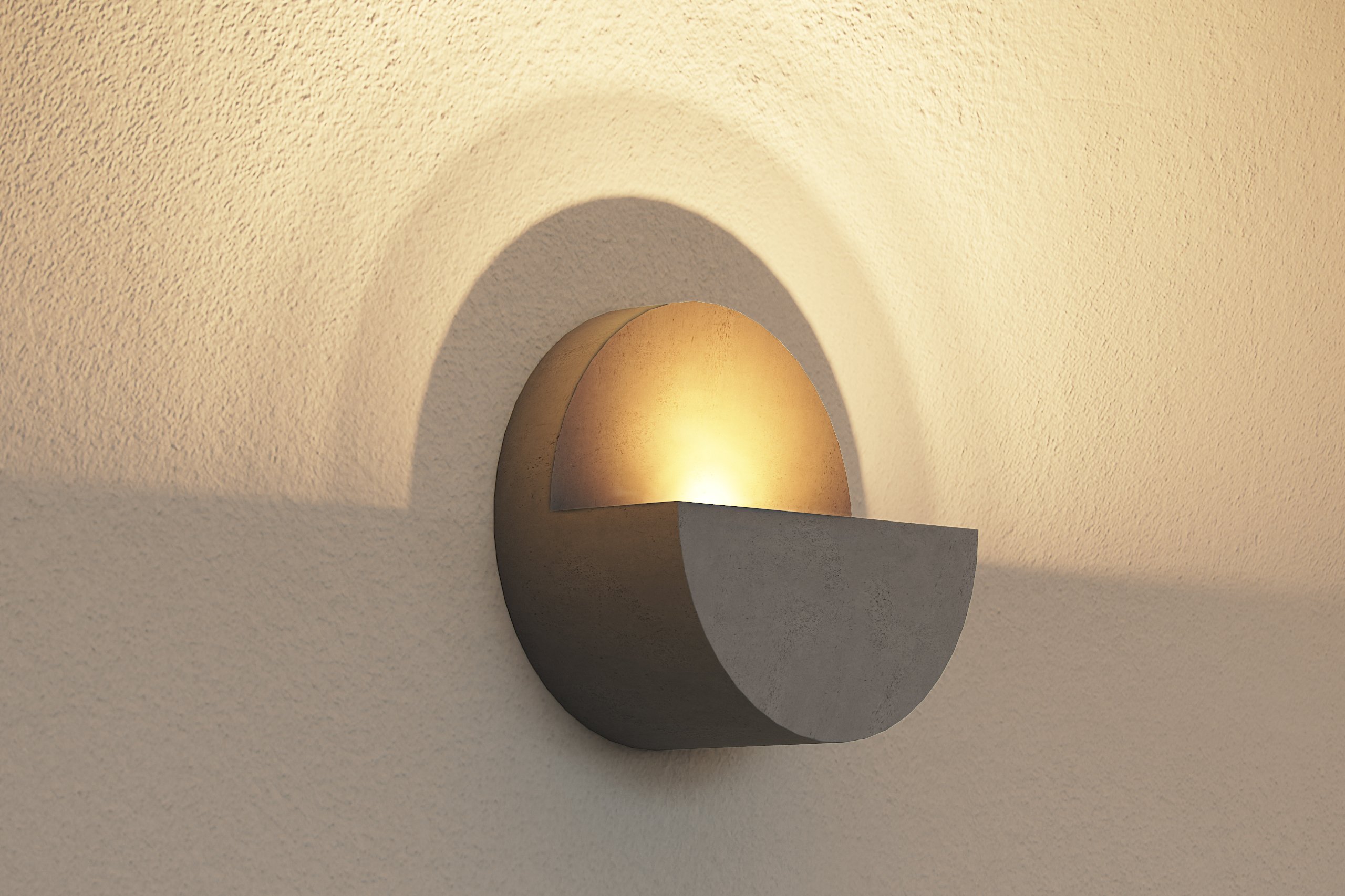 Impulse Round Wall Cast Grey Matt