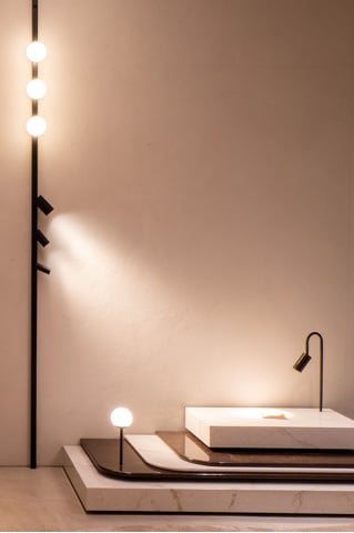 Modular lighting instruments showroom paris france