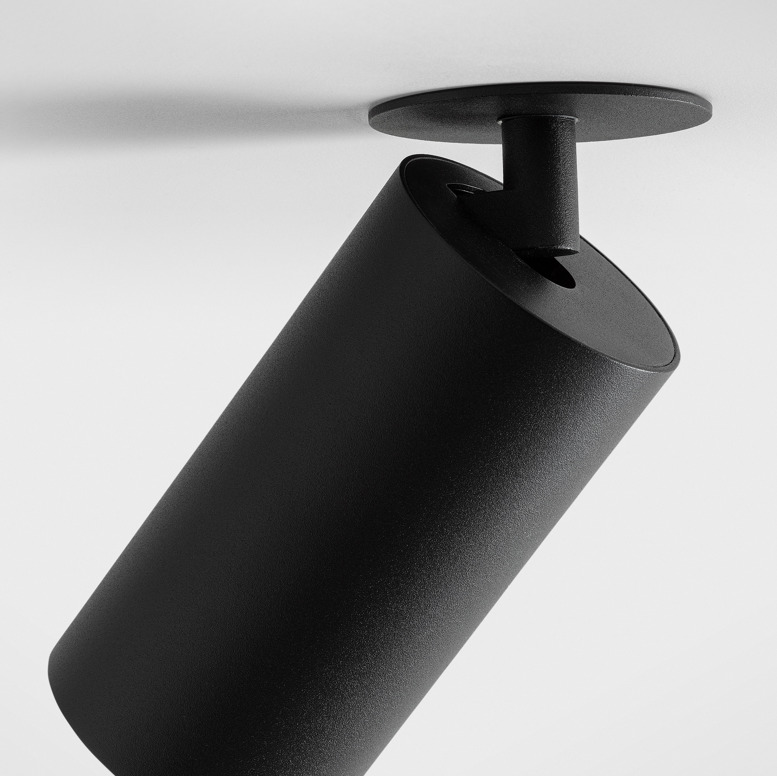 Nyto semi recessed adjustable 60 black structure