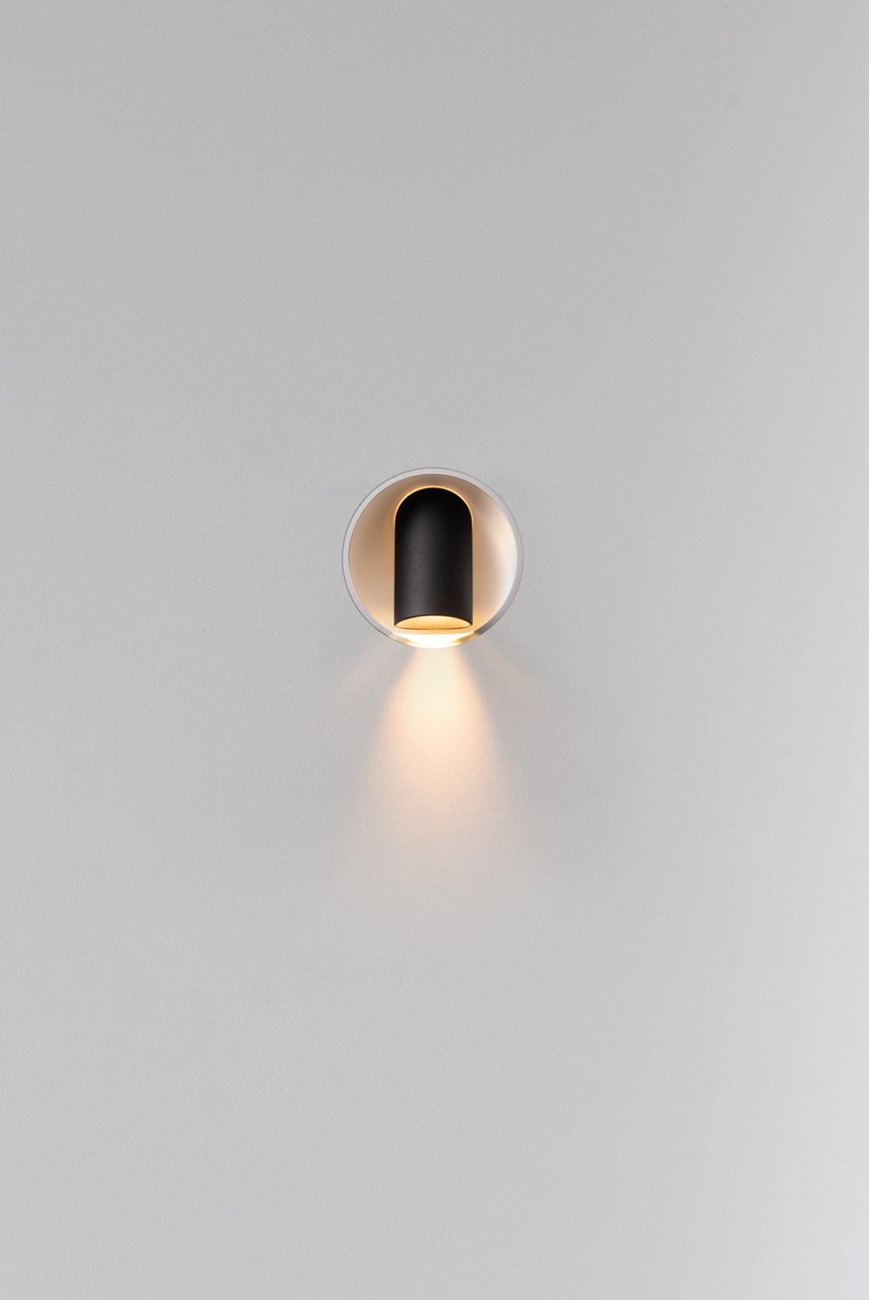 Hollow wall lighting in private residence hallway