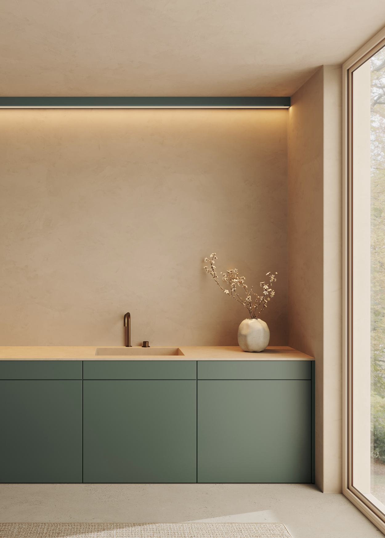 sld50 linear lighting for kitchen custom colour finish