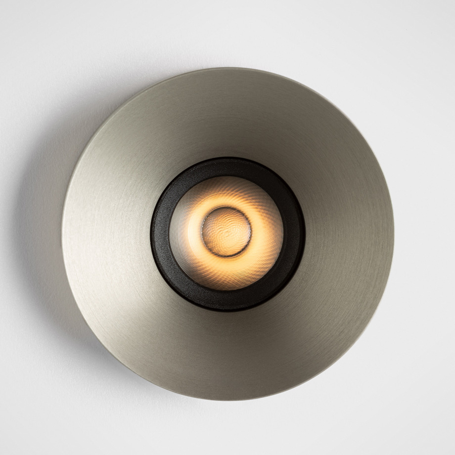 Close up image of the Kup Recessed in Silver Bronze Ano brushed