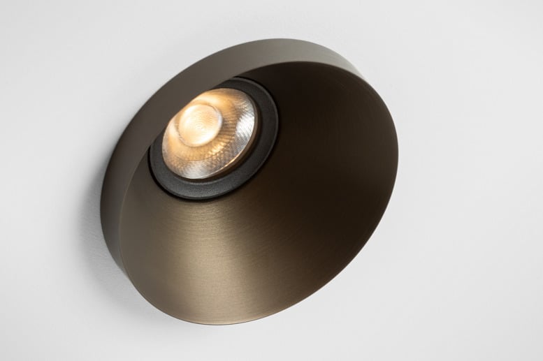Kup recessed luminaire bronze brushed anodised