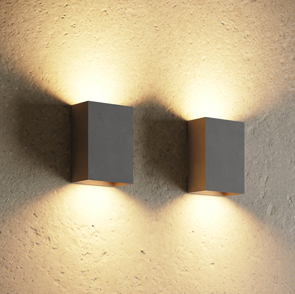 Sulfer Wall up-down detail in cast grey 