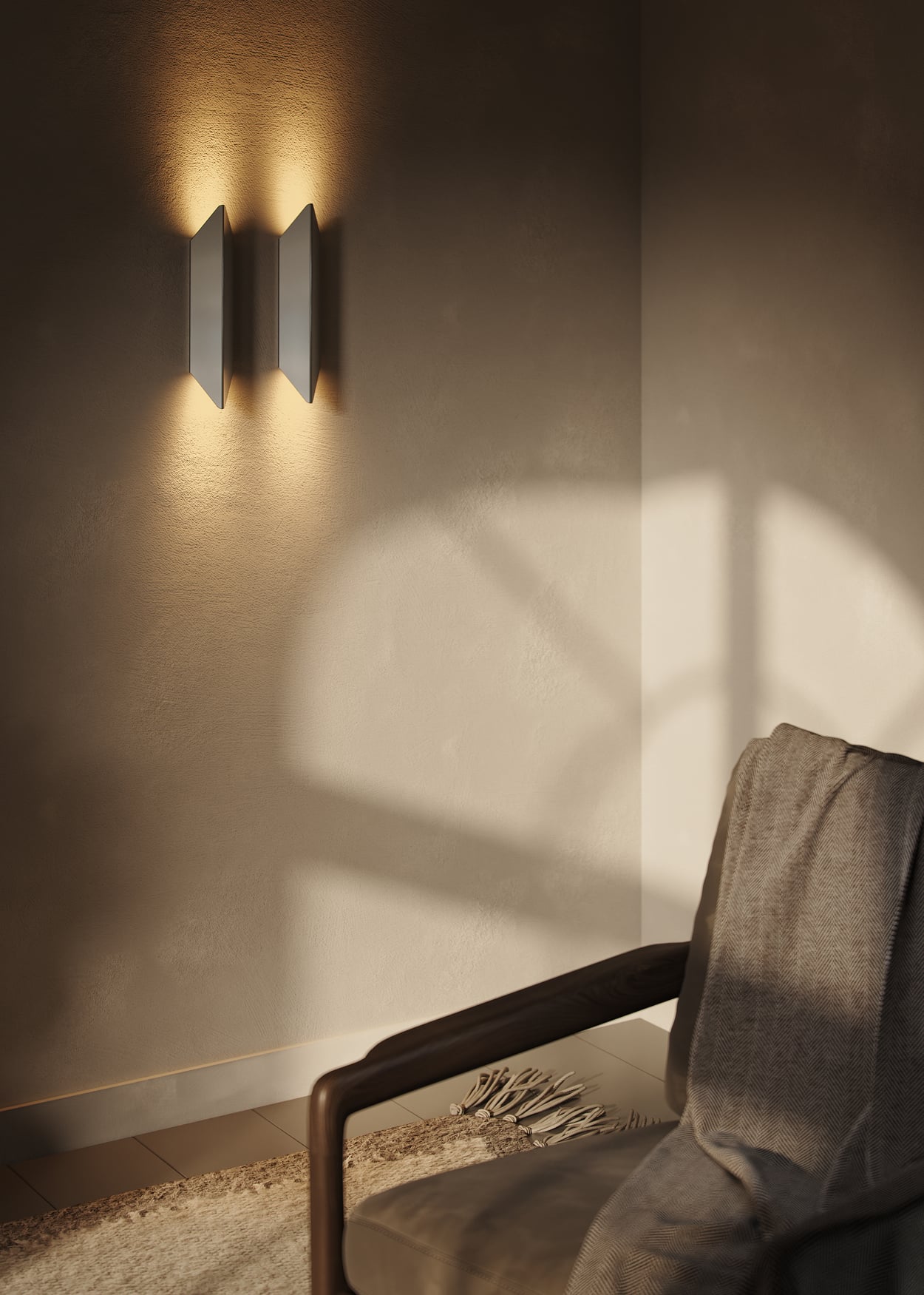 chival wall luminaire black chrome