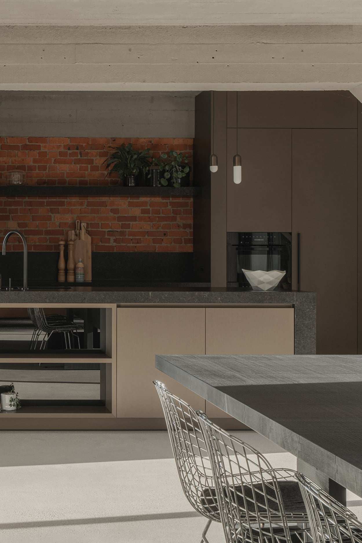 Placebo above kitchen in private residence