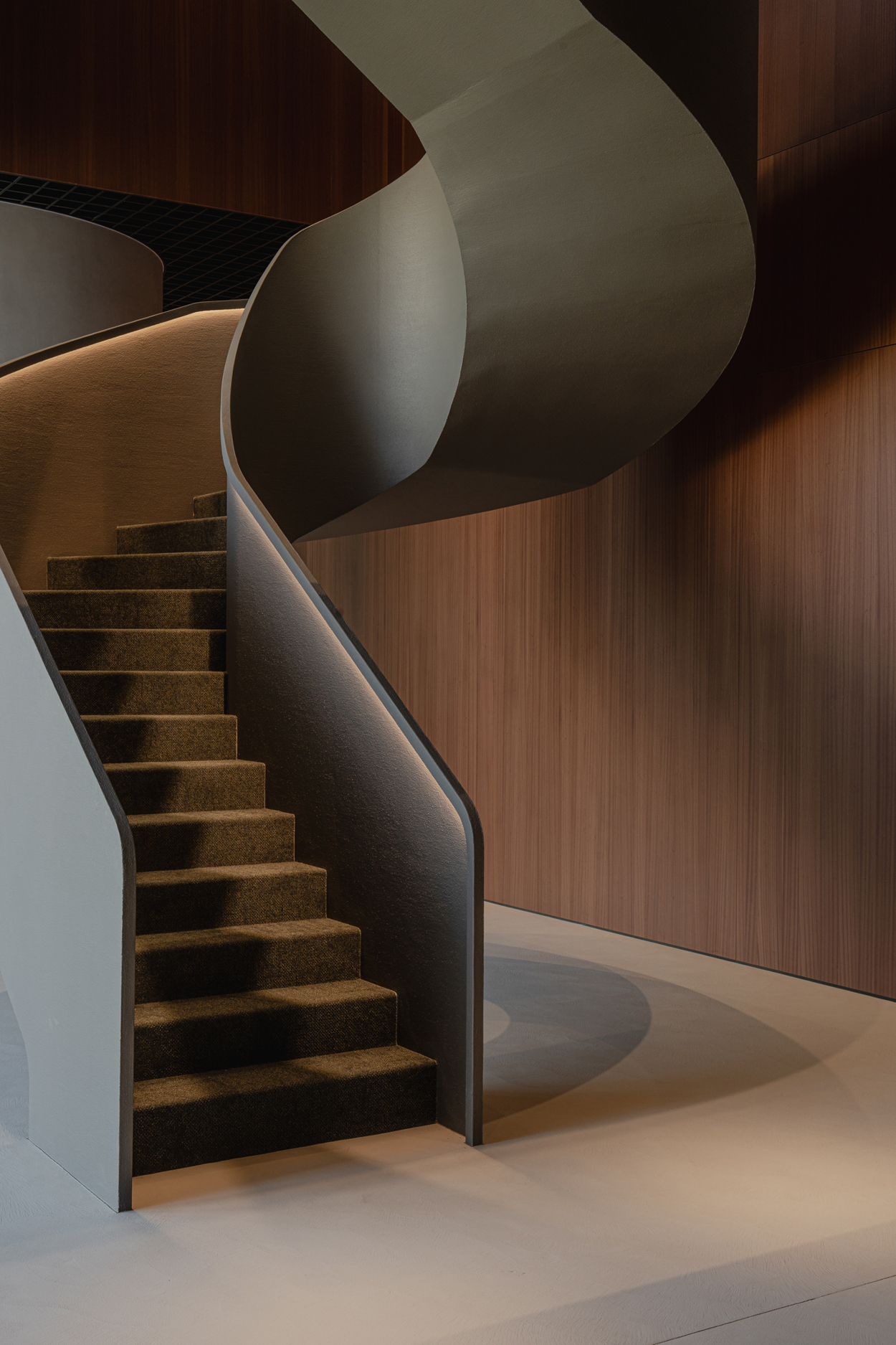 Architectural stairs in office setting