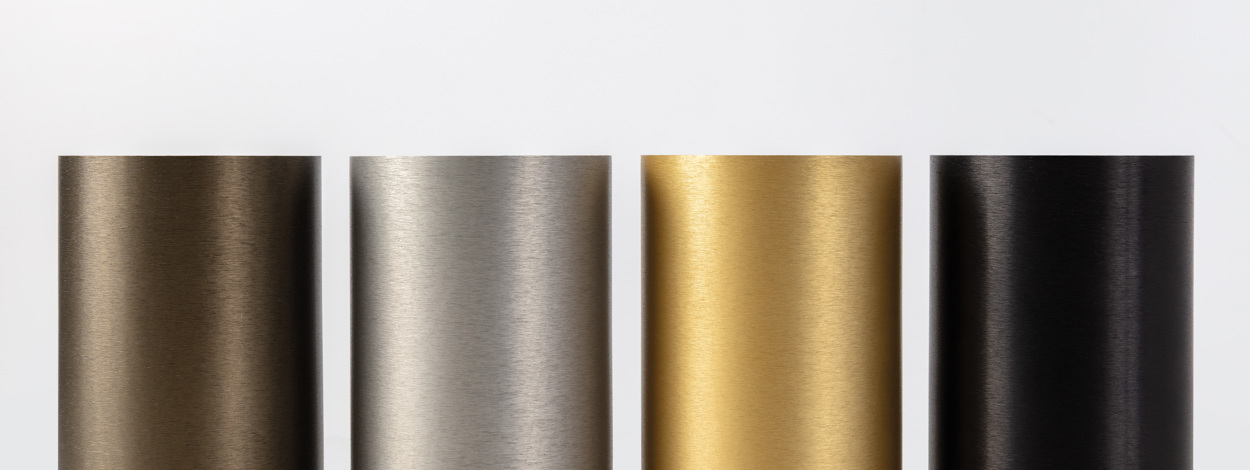 Nude wall luminaire brushed anodised finishes