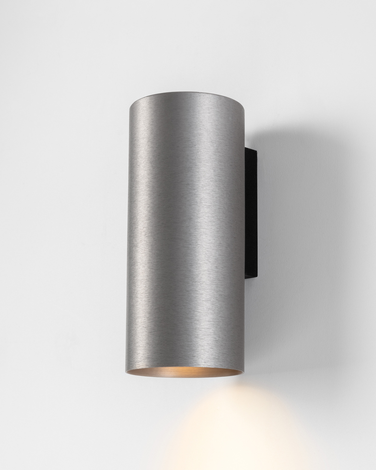 Nude wall downlighter silver bronze brushed anodised