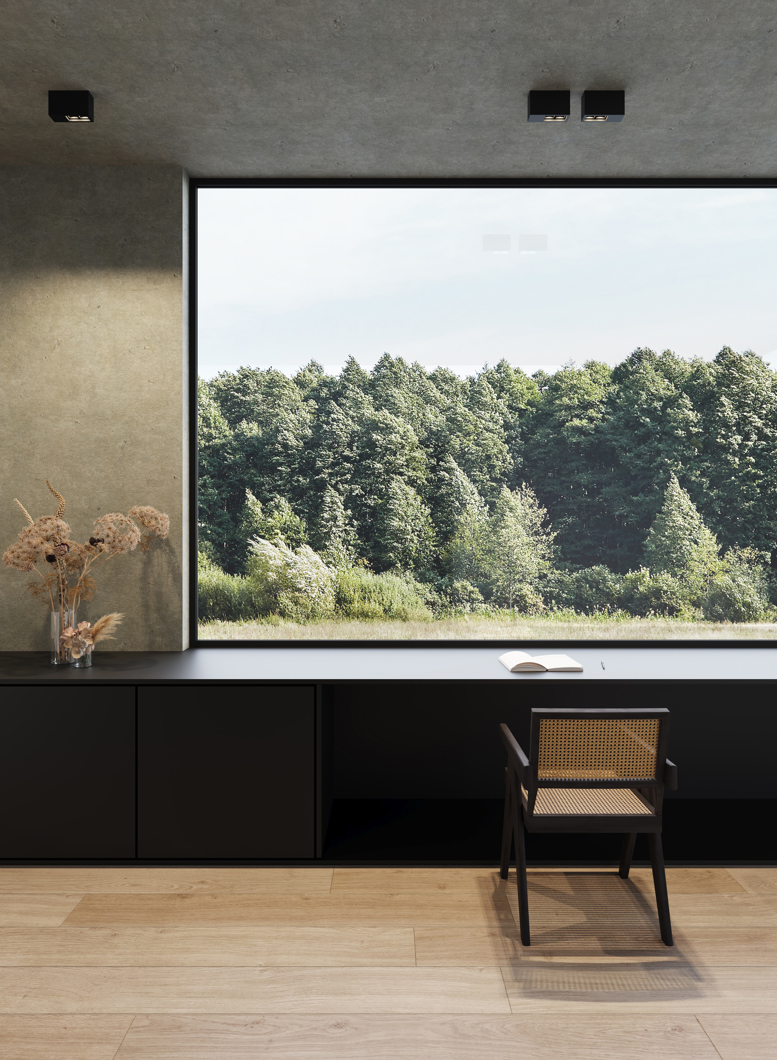 The Qbini box installed in a home office of a private residence.