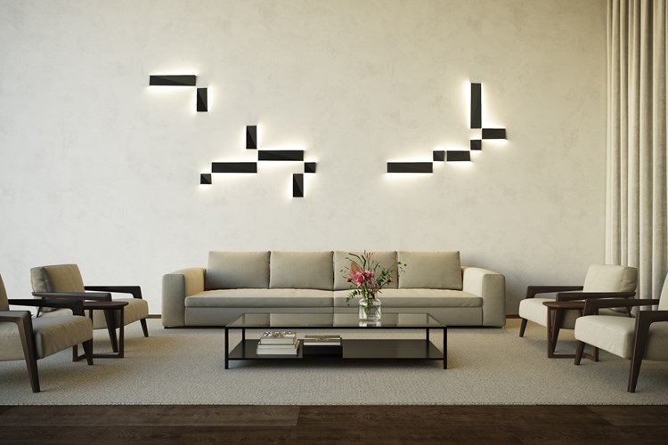 Designed wall lighting with a good lighting plan