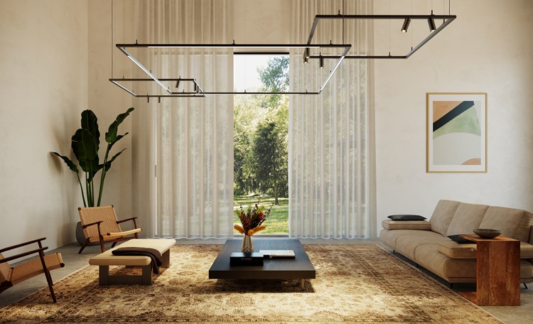 Lighting trends with Pista track system in a living room