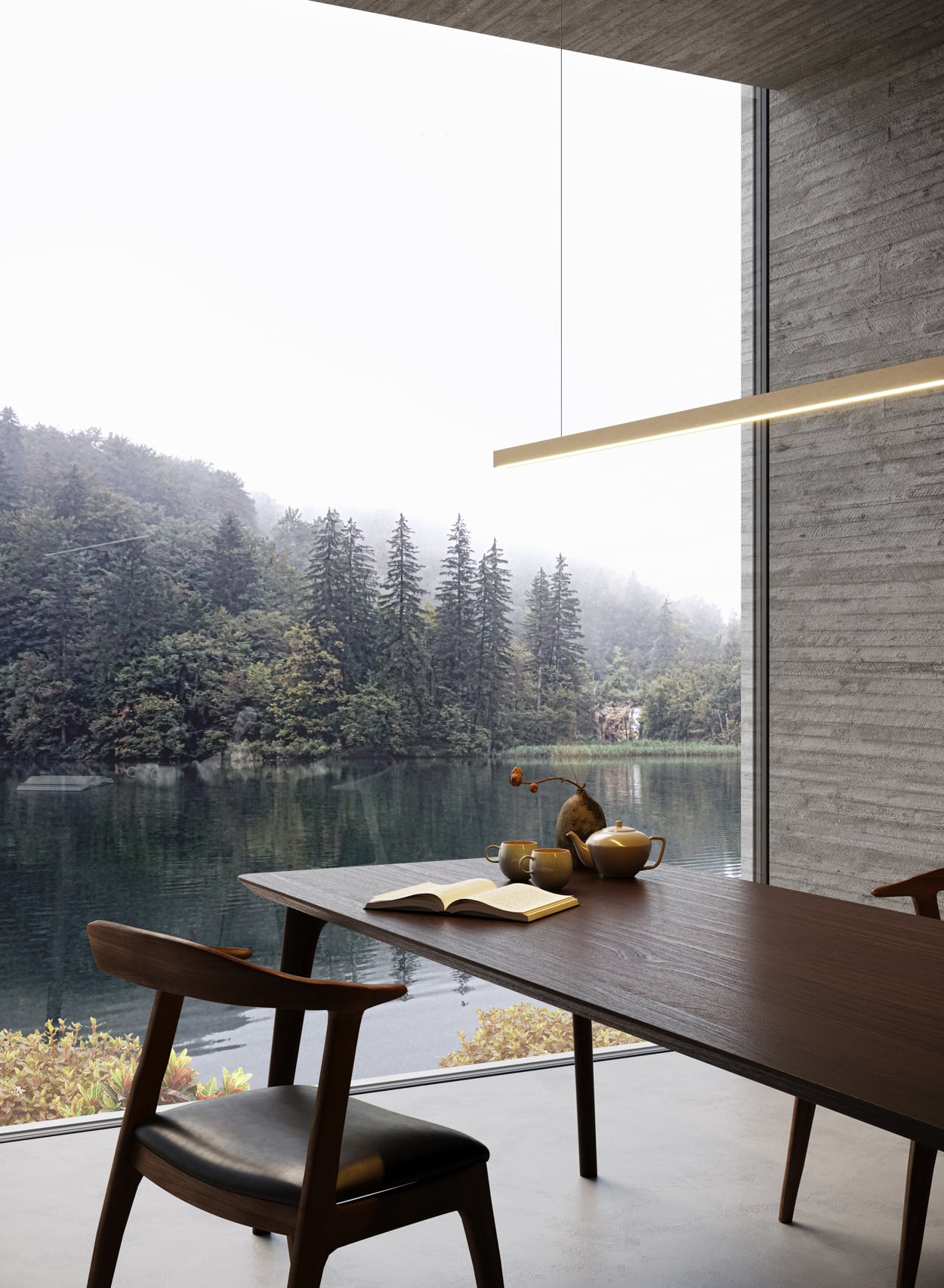 SLD35 Suspended in home office with forest view