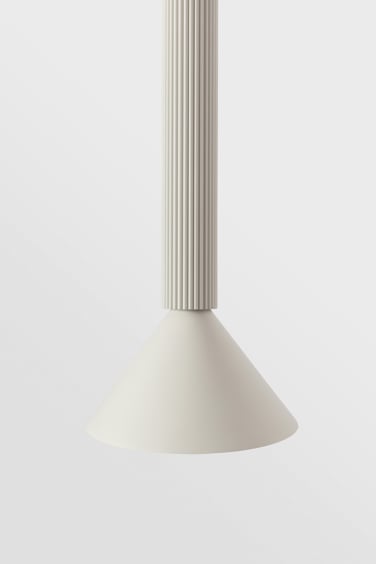 Pendant above dining table in restaurant