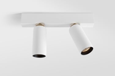 White ceiling luminaires with extremely flexible rotation