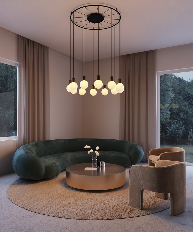Kompas lighting used in a cosy living room environment