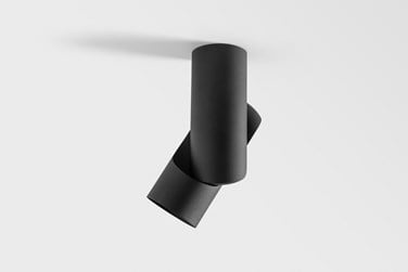 Black adjustable surface-mounted lighting
